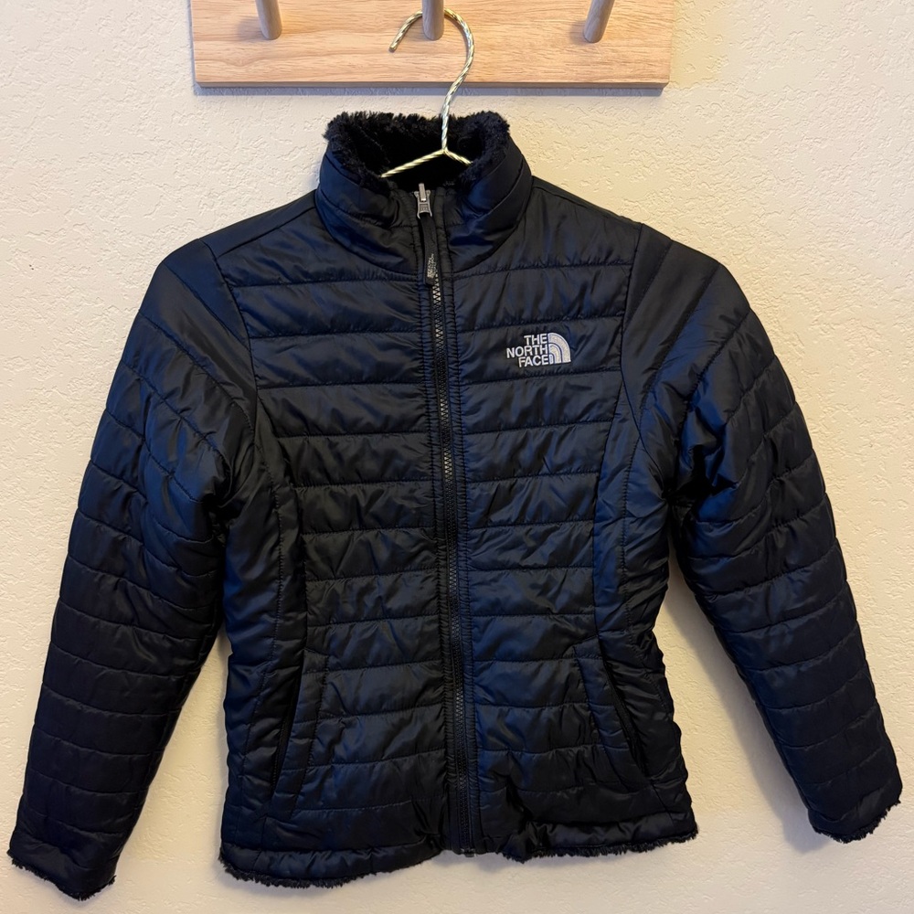 North Face Girls' Reversible Black Jacket